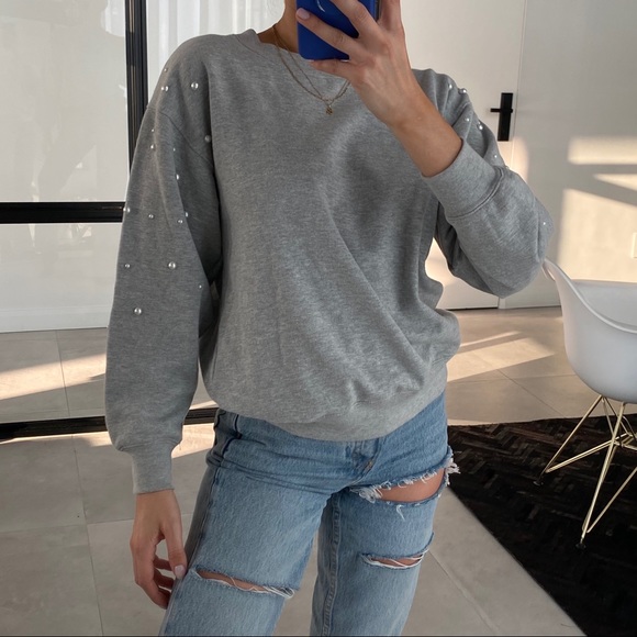 TEN SIXTY SHERMAN SWEATSHIRT WITH PEARL DETAILING - Picture 10 of 15